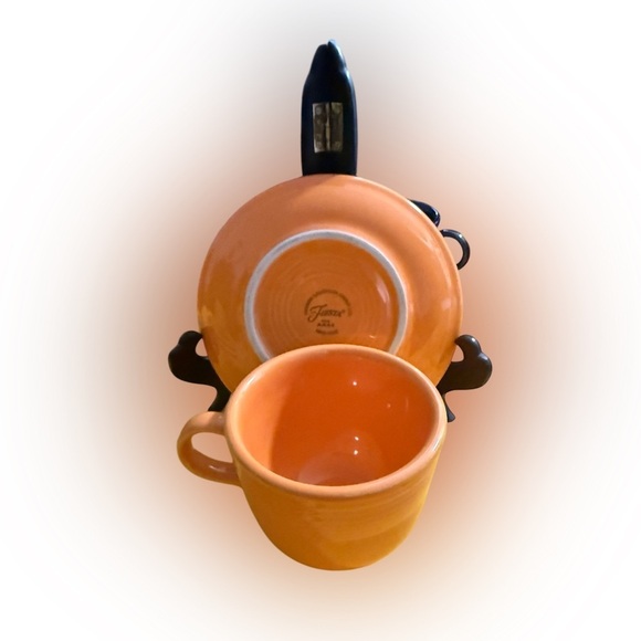 COPY - Fiesta Fiestaware Coffee Tea Cup & Saucer Homer Laughlin Co USA Persimmo… - Picture 3 of 4